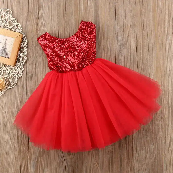 Baby/ Toddler Girl's Sequin Tulle Party Dress